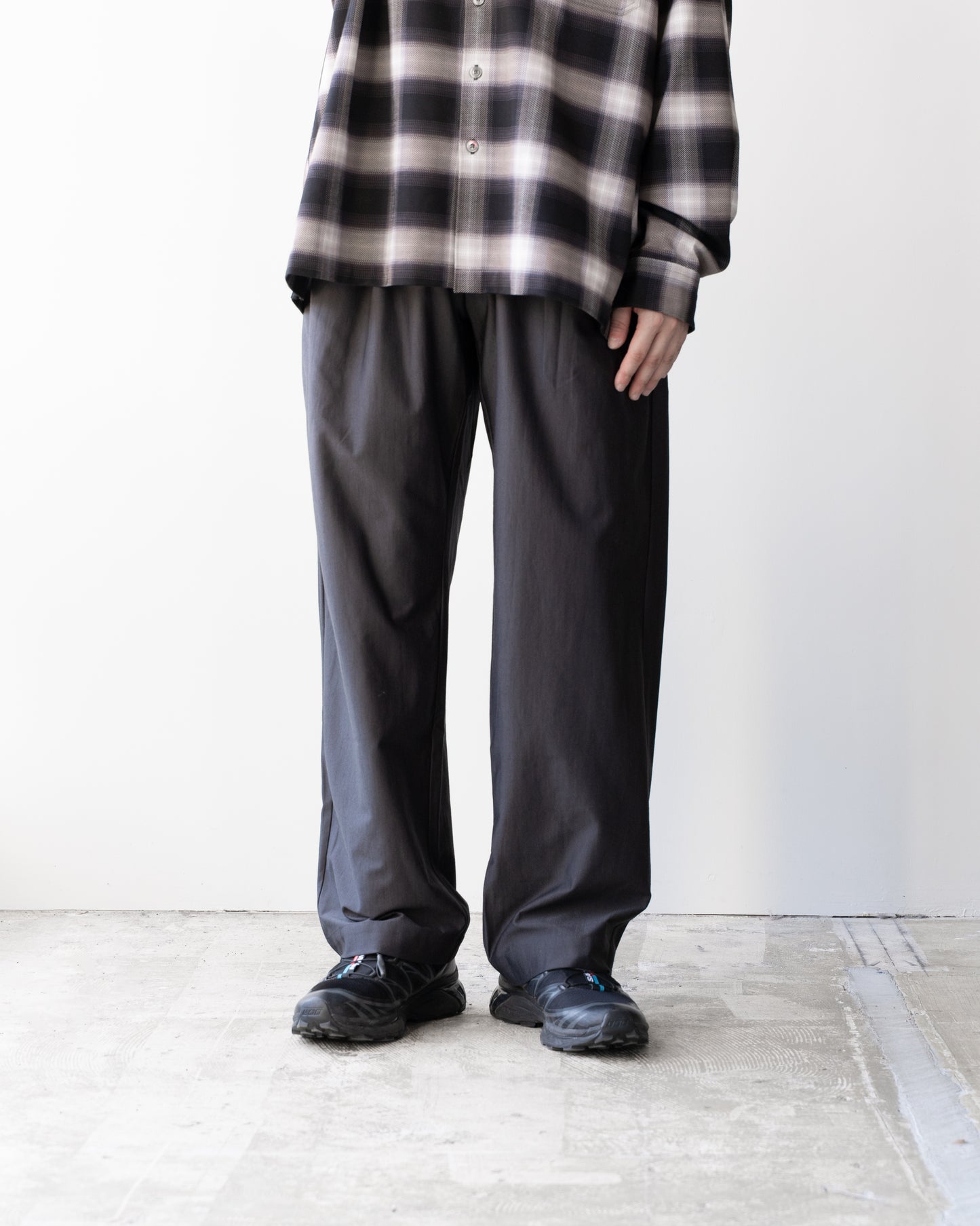 36G WOOL TROUSERS - CHARCOAL