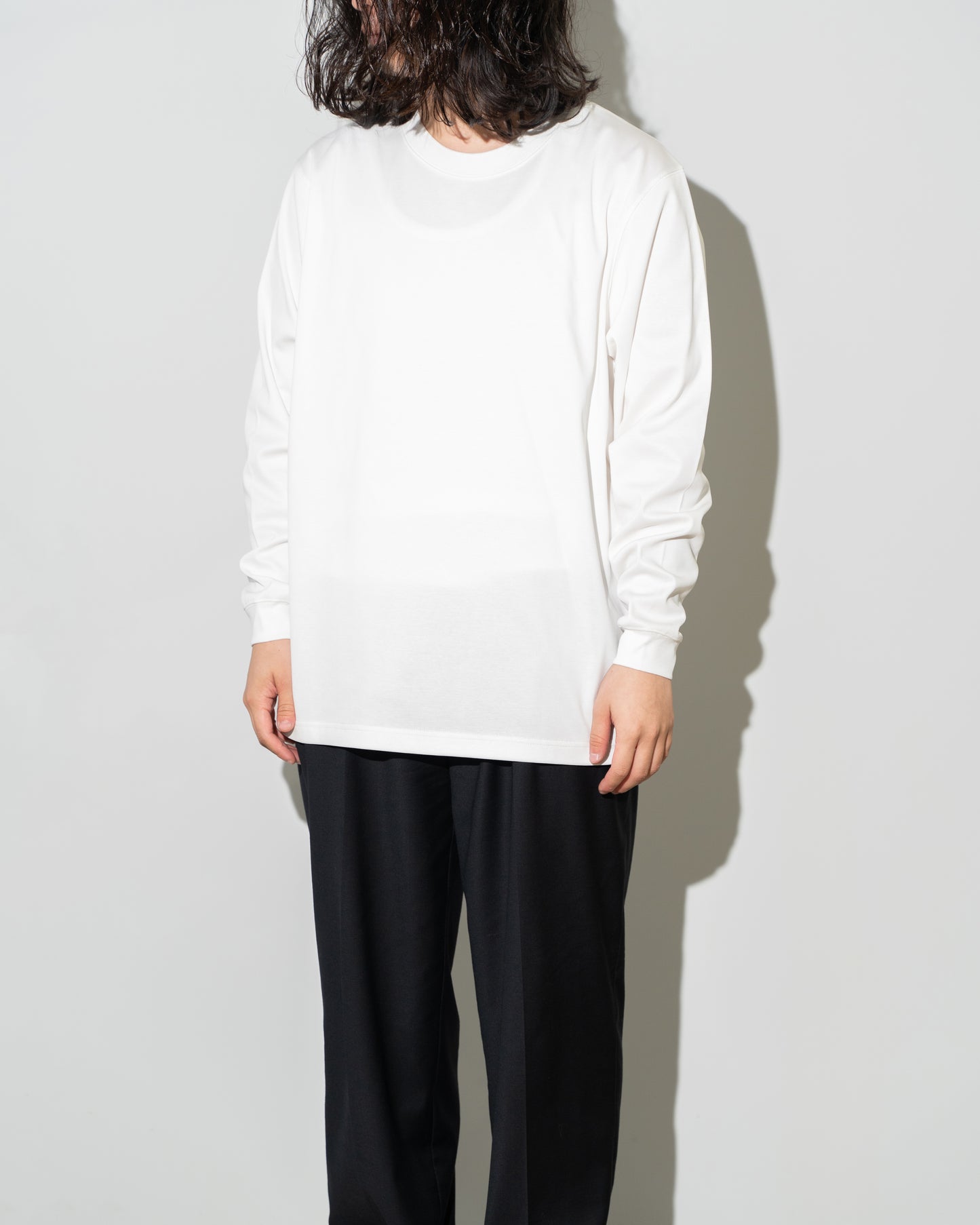 PREMIUM JERSEY LONG SLEEVE SHIRT - WHITE