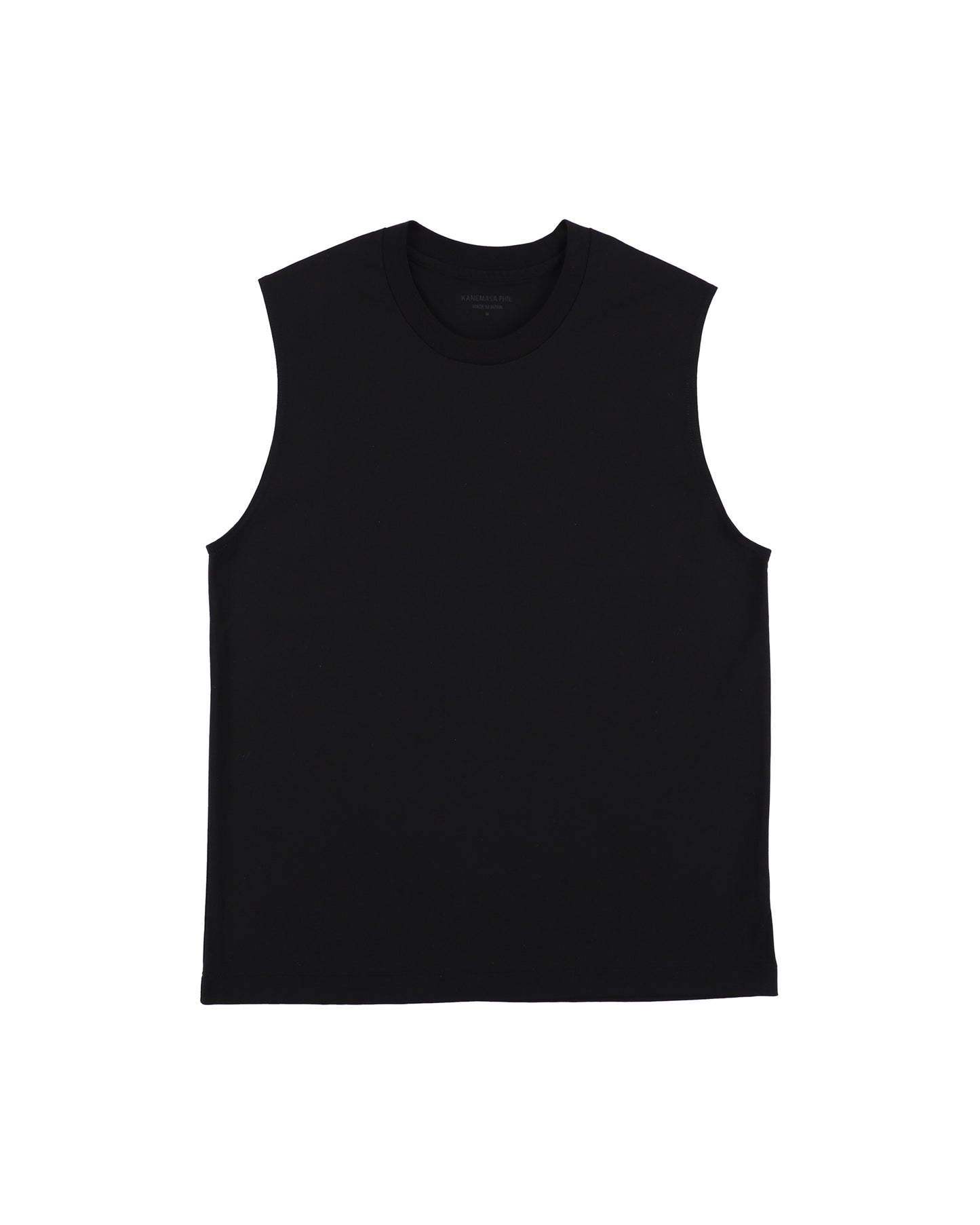 36G HIGH TWIST SLEEVELESS TEE - BLACK