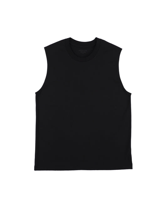 36G HIGH TWIST SLEEVELESS TEE - BLACK