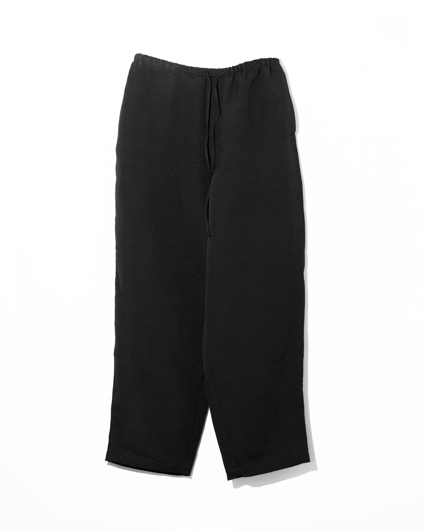 SILK ACETATE EASY PANTS - BLACK