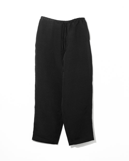 SILK ACETATE EASY PANTS - BLACK