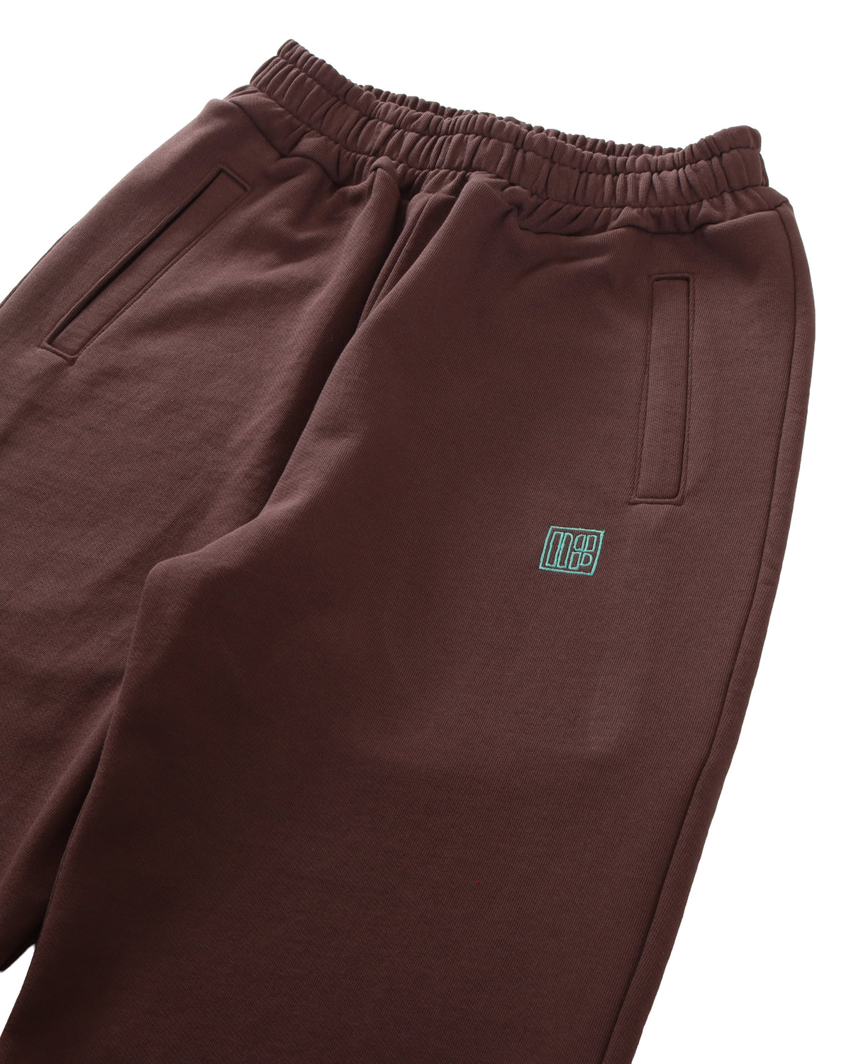 SQUARE LOGO SWEAT PANTS - BROWN