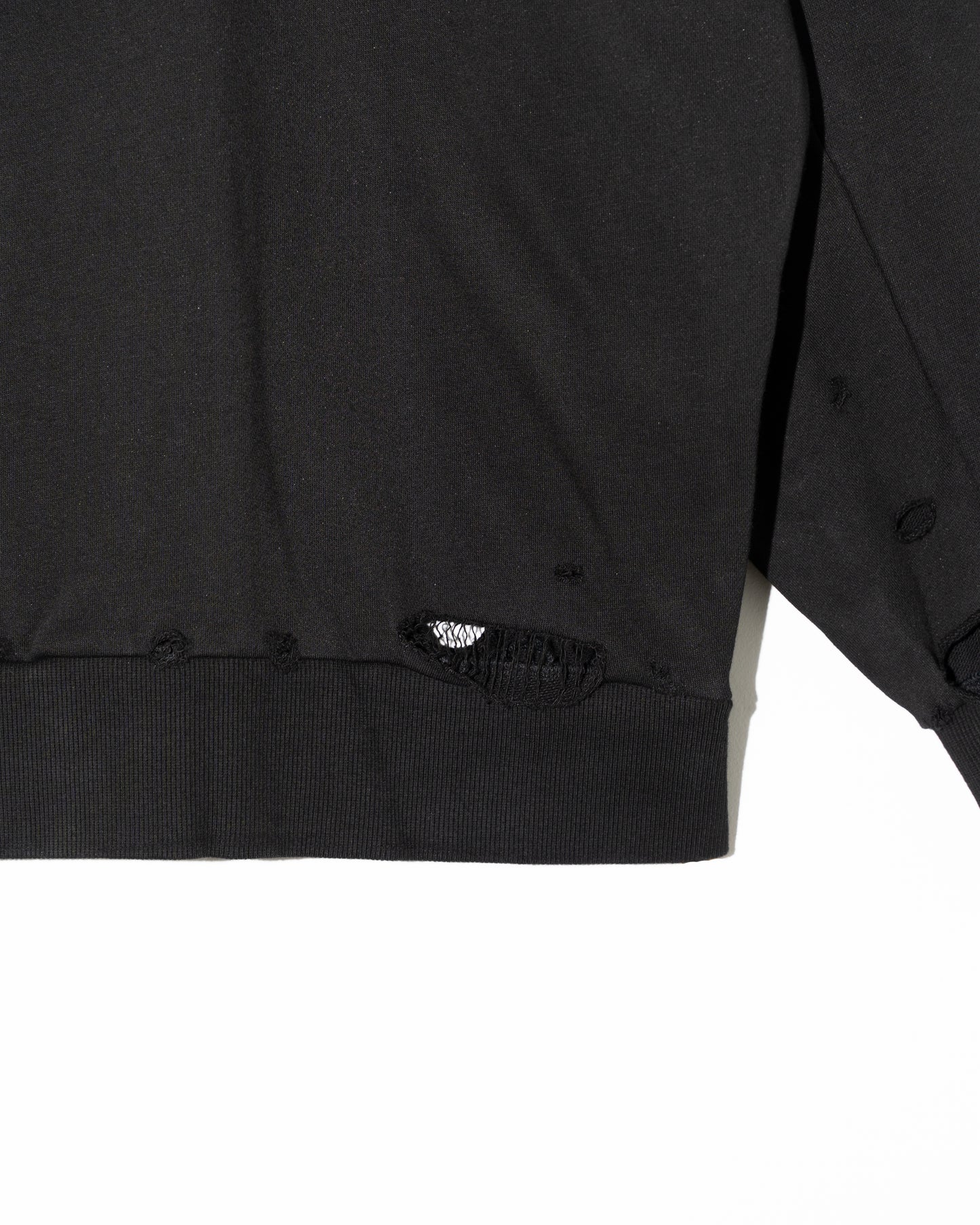 AGING DESTROYED SWEATSHIRT - MELANGE GRAY