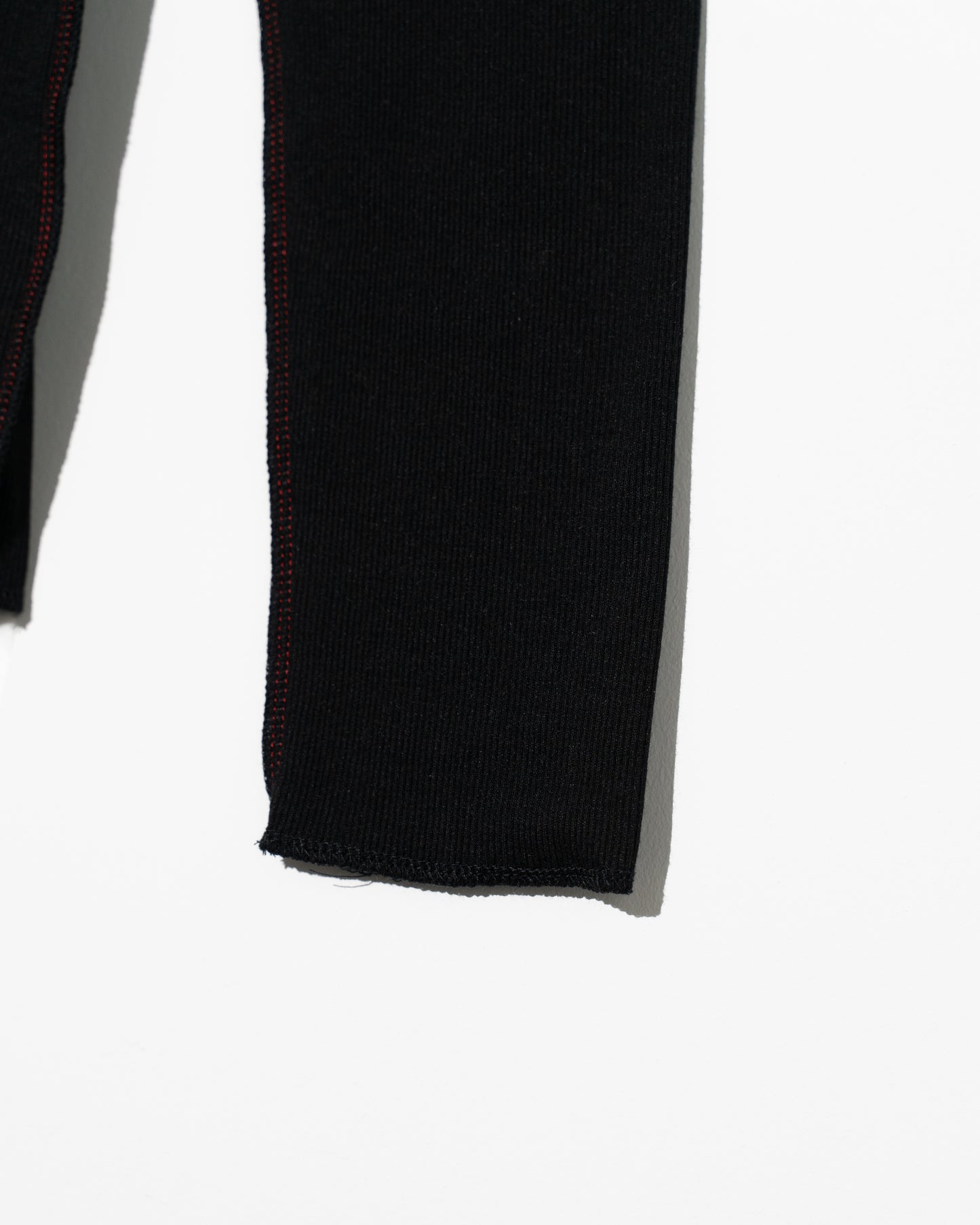 SOFT RIB HENRY NECK - BLACK