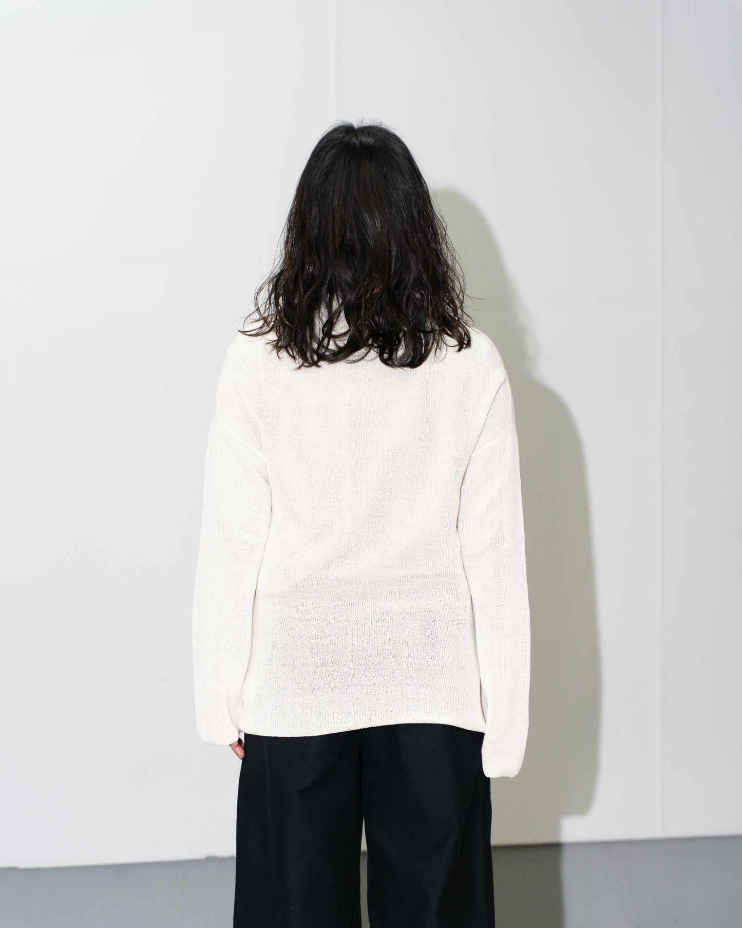 DEEP V WIDE KNIT - WHITE
