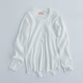OBLONG NECK PULLOVER - WHITE