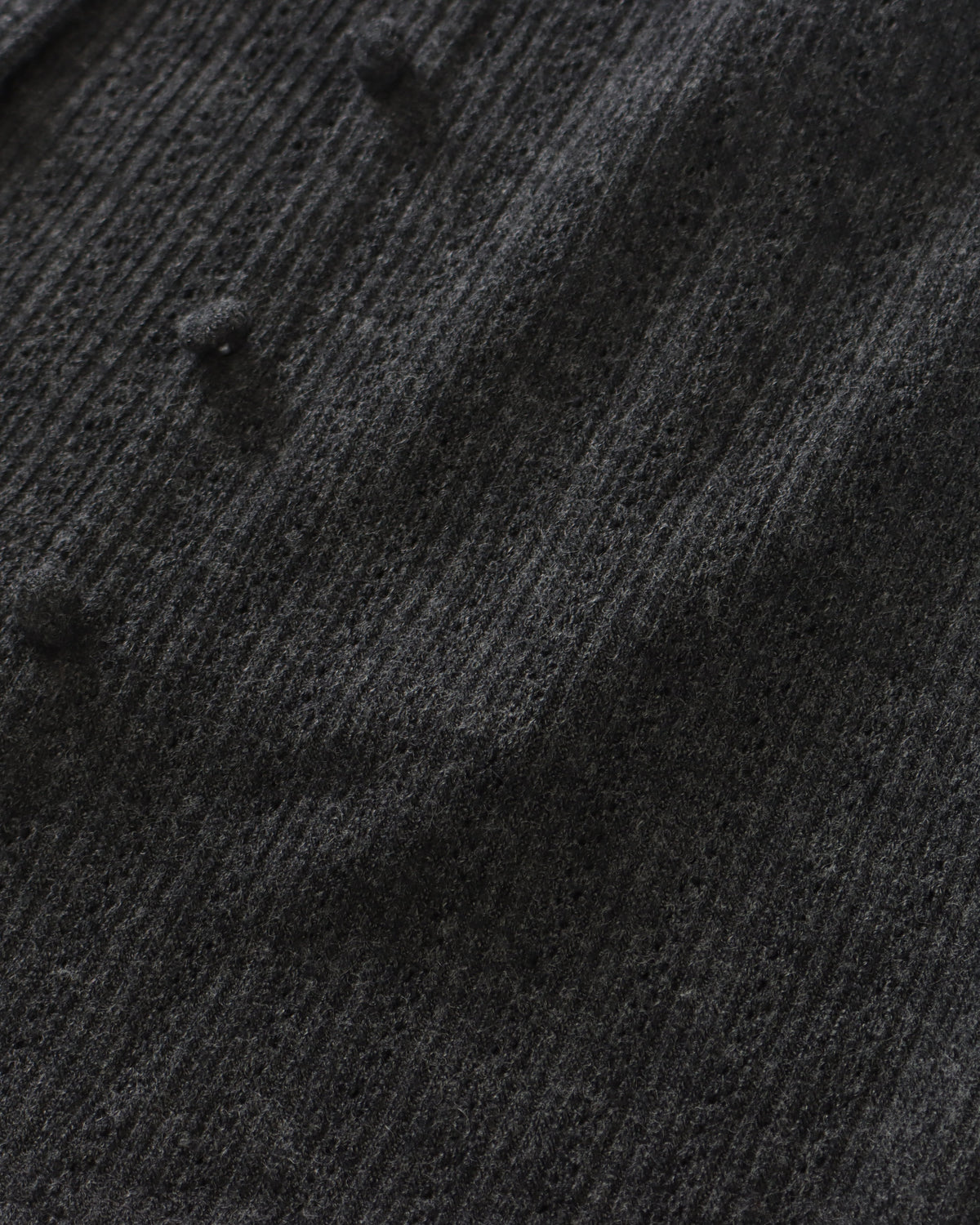 OPENWORK KNIT-SEW COMBI - D/GRAY