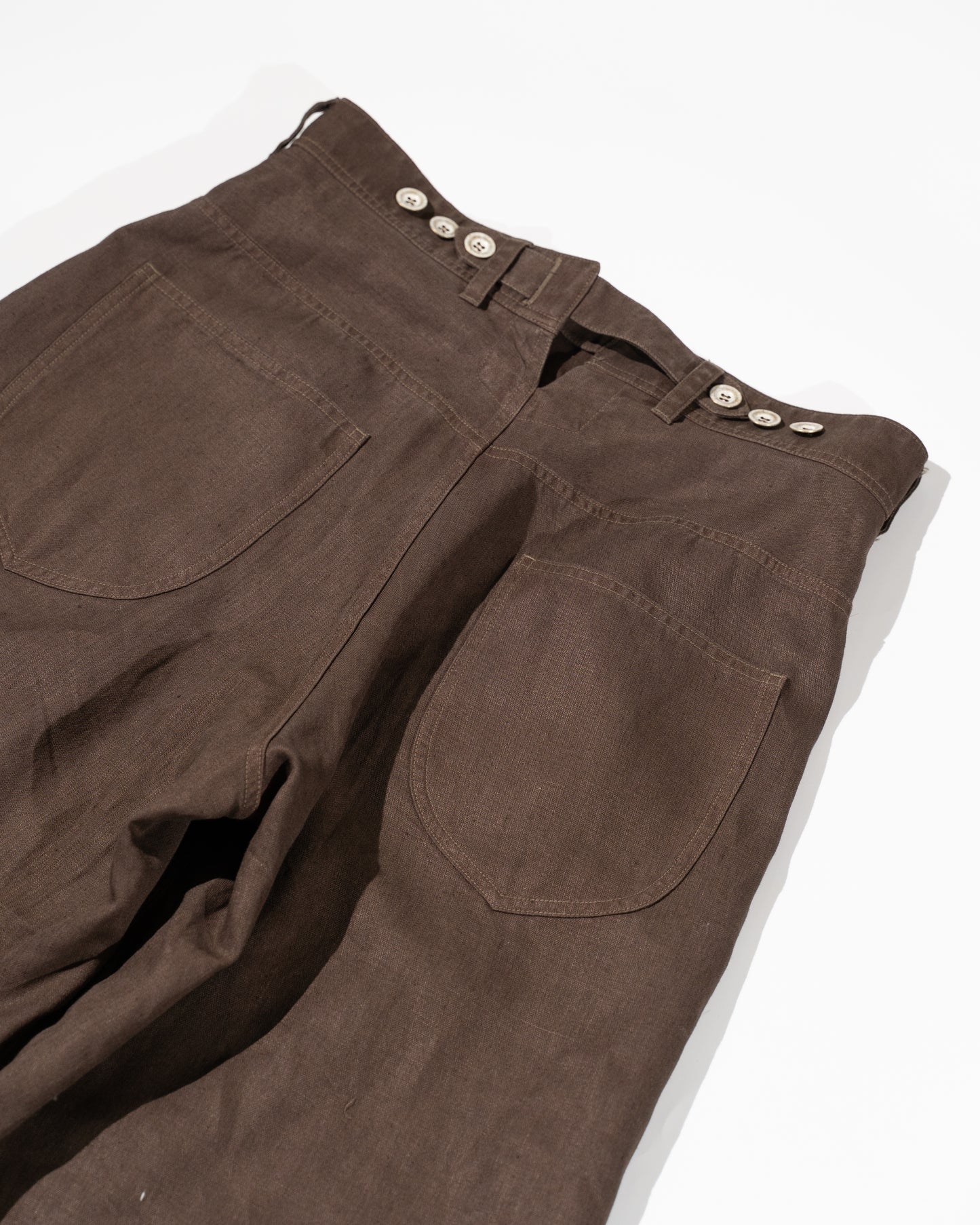 BACK ADJUST PT/HERRINGBONE - BROWN