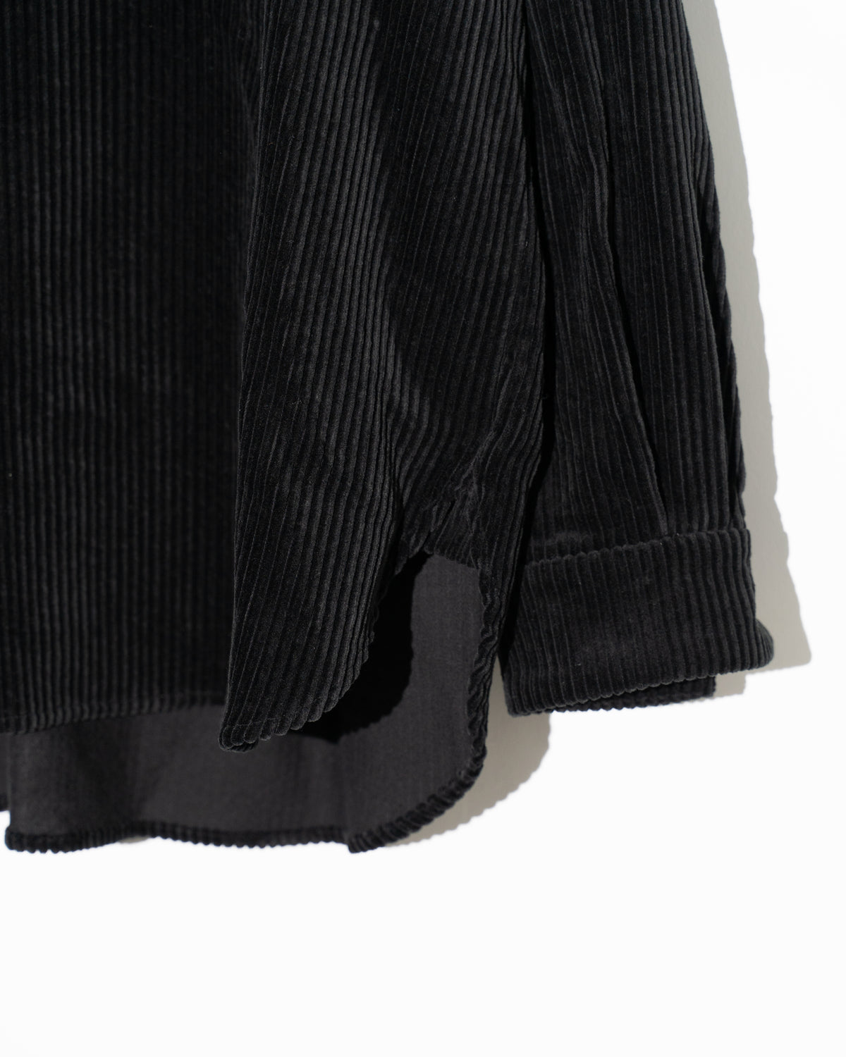 CORDUROY SKIPPER SHIRTS - BLACK
