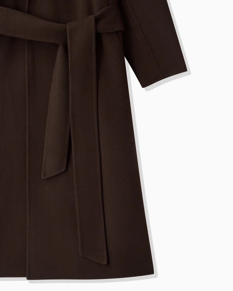 WOOL RIVER COAT - BROWN