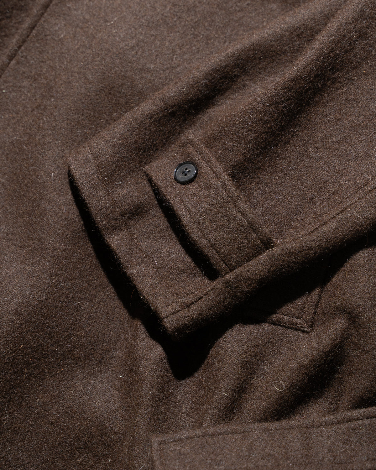 ALPACA OVERSIZE COAT - DEEP BROWN