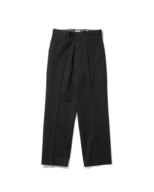 COTTON GABARDINE CHINO TROUSERS - BLACK