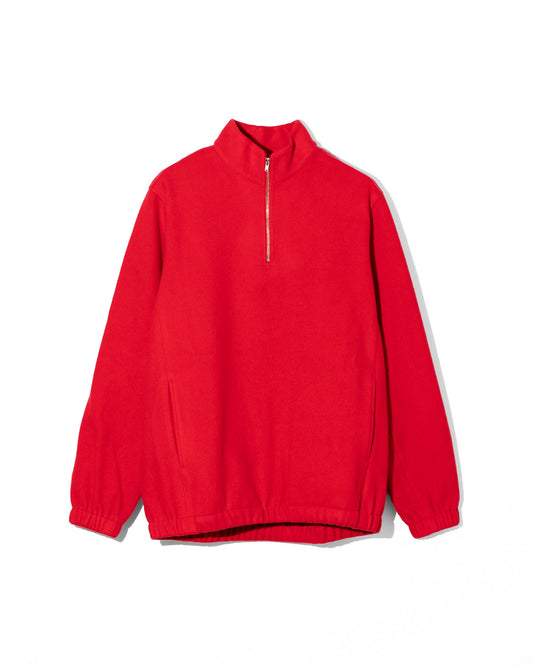BRUSHED WOOL PULLOVER - RED