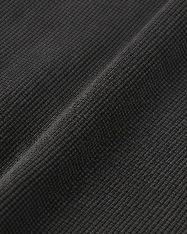 18G GARMENT DYE WAFFLE - CHARCOAL PIGMENT