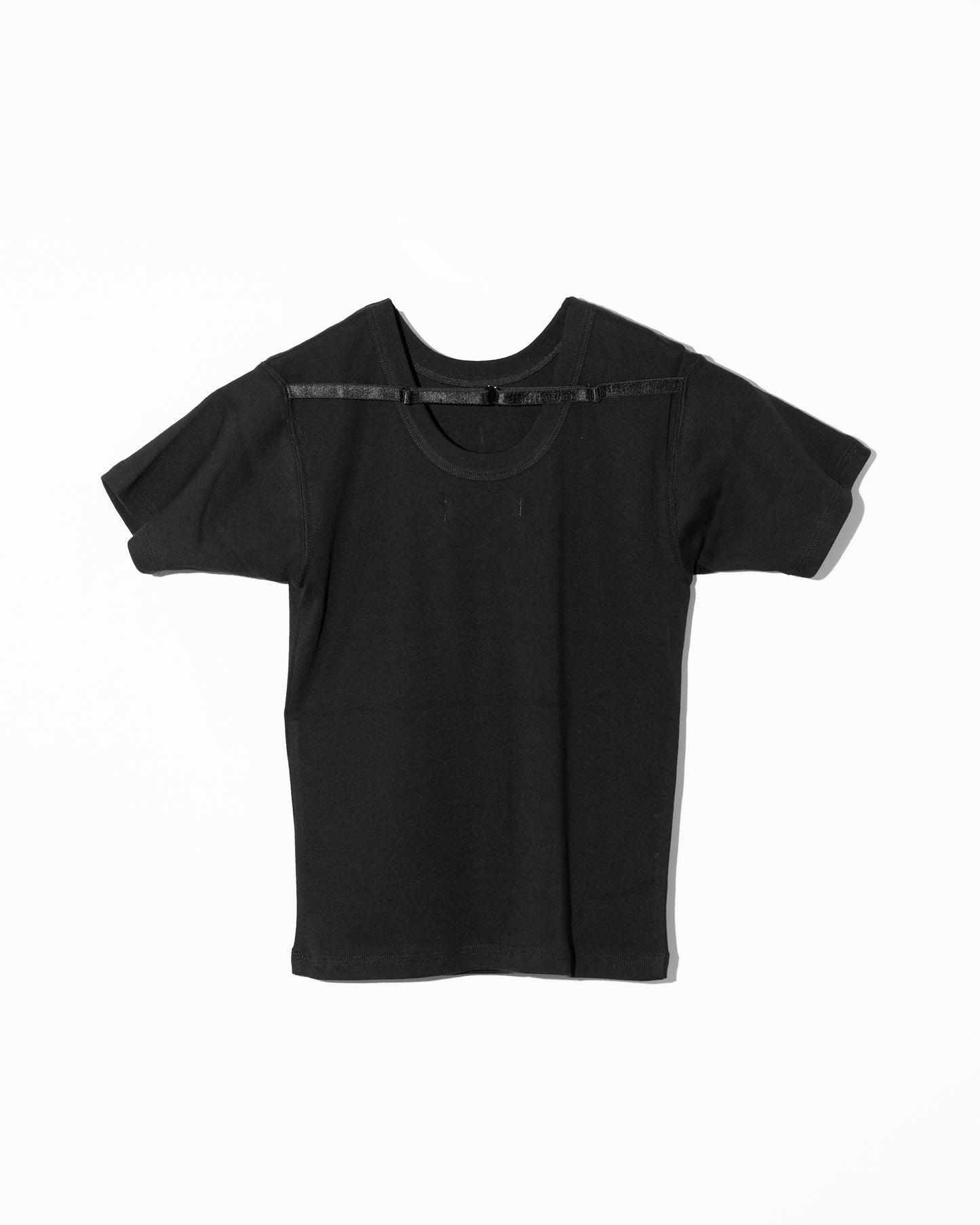 STRAP DETAIL TEE - BLACK