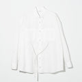 TIE SHIRT/COTTON - WHITE