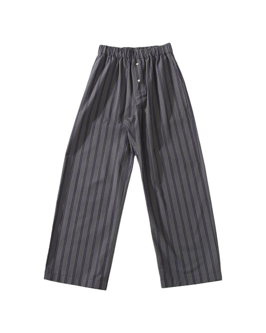 STRIPE EASY PANTS - GRAY