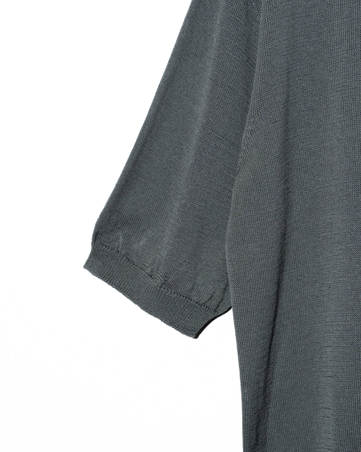 WIDE KNIT T-SHIRT - GRAY