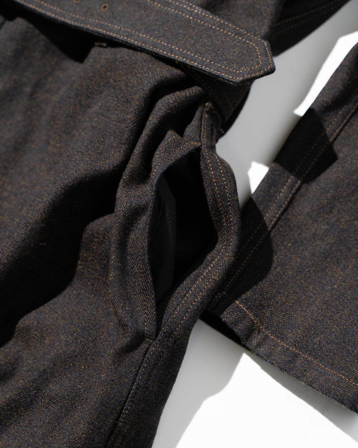 JUMP SUIT C/W DENIM - DARK BROWN