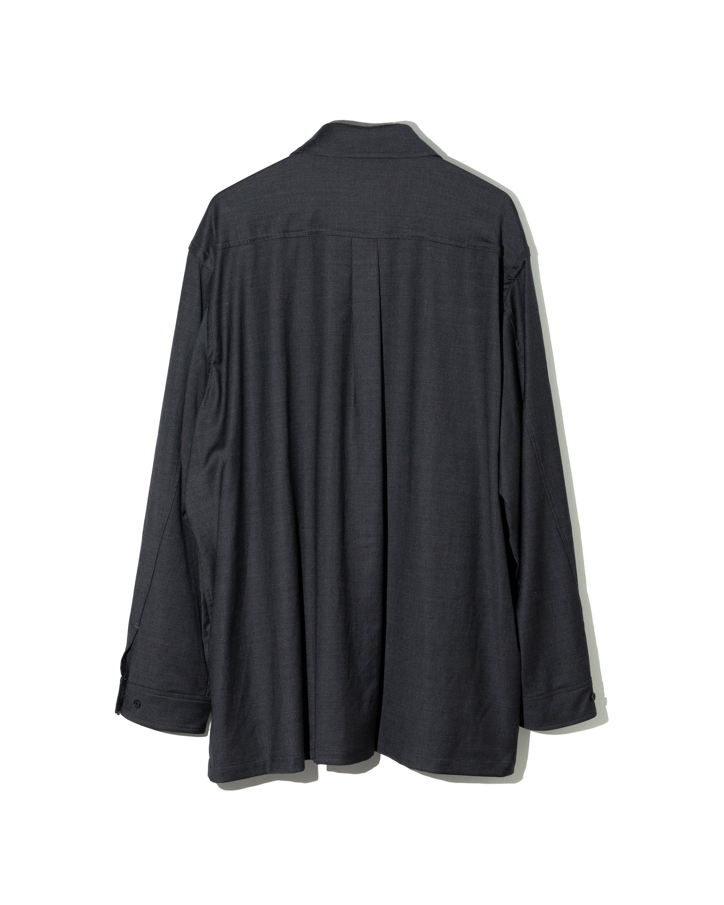 WOOL SILK CHORE JACKET - CHARCOAL GRAY