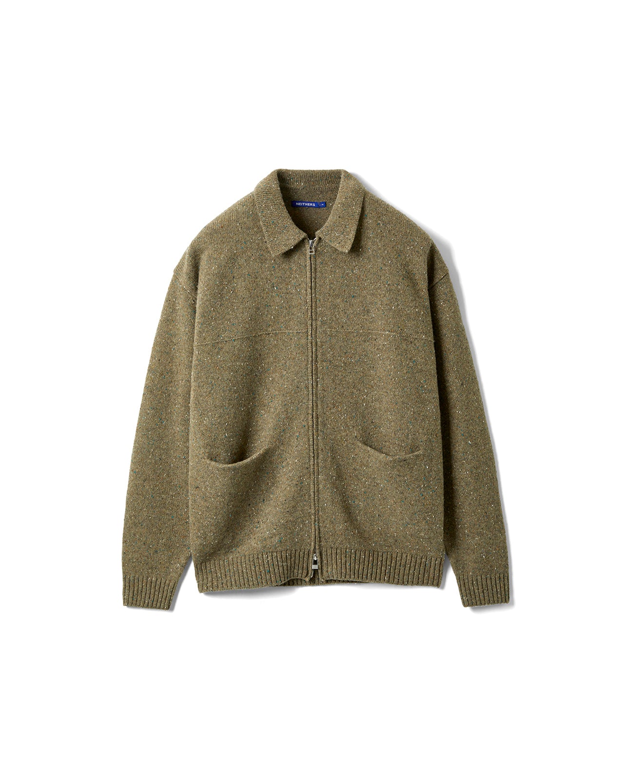 GARDENER COLLAR NECK CARDIGAN - OLIVE