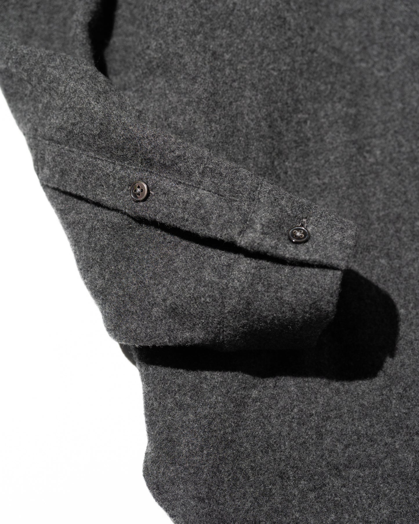 CASHMERE SHIRT JACKET - CHARCOAL GRAY