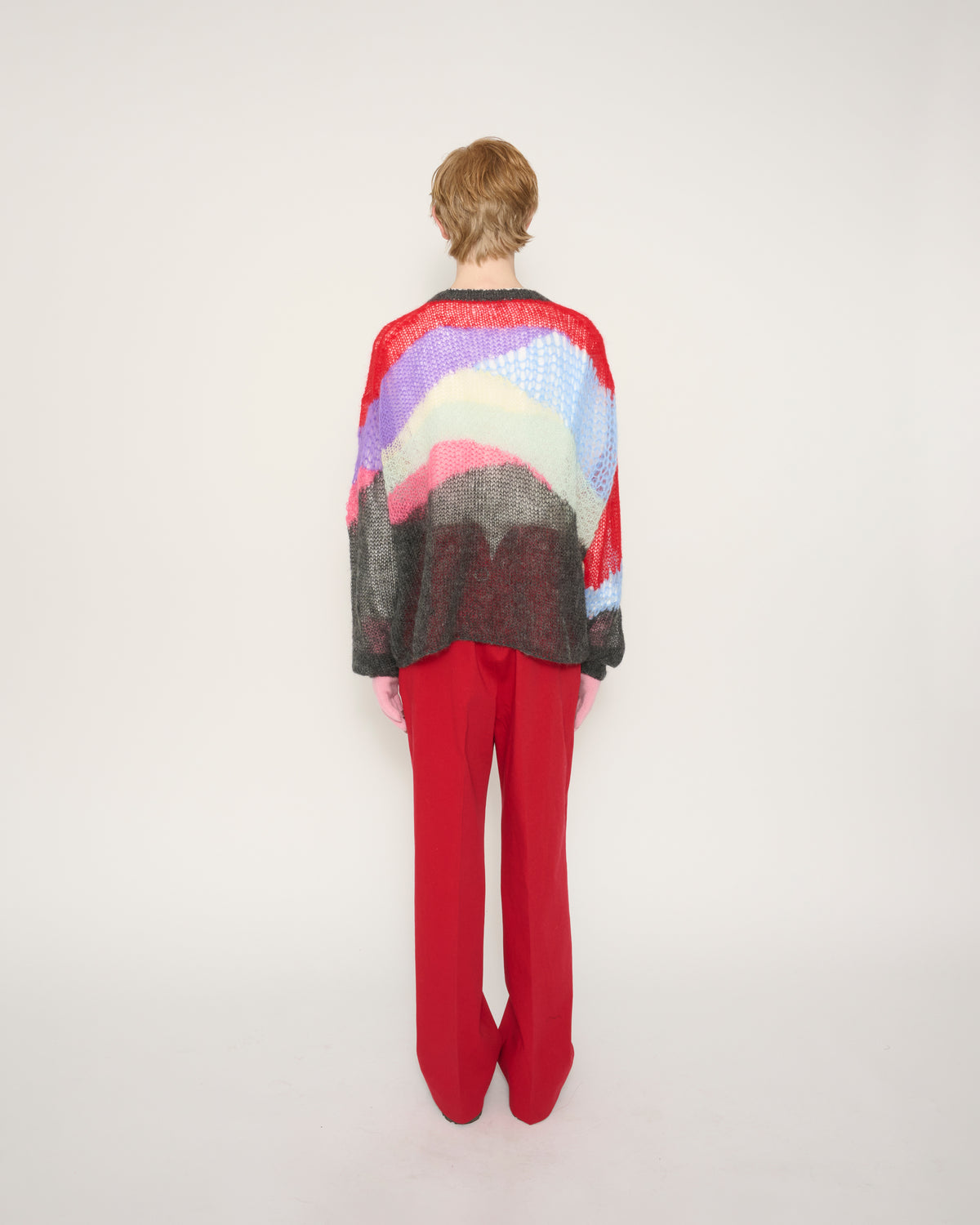 MOHAIR CREW NECK SWEATER - MULTI COLOR