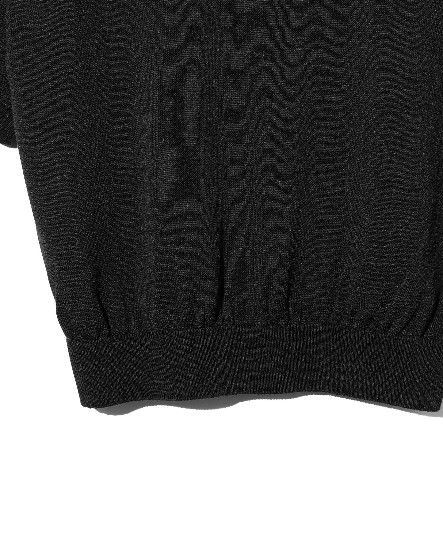 WIDE KNIT T-SHIRT - BLACK