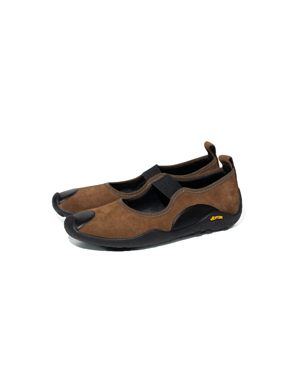 SUEDE LEATHER VIBRAM BALLET SHOES - BROWN