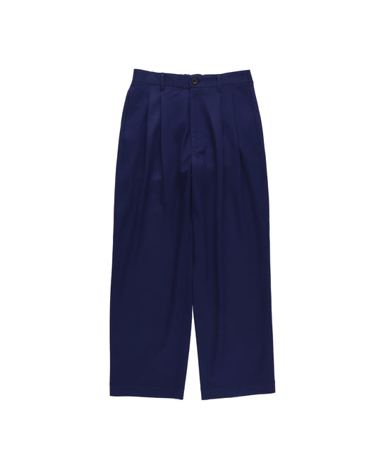 36G WOOL EASY TROUSERS - NAVY