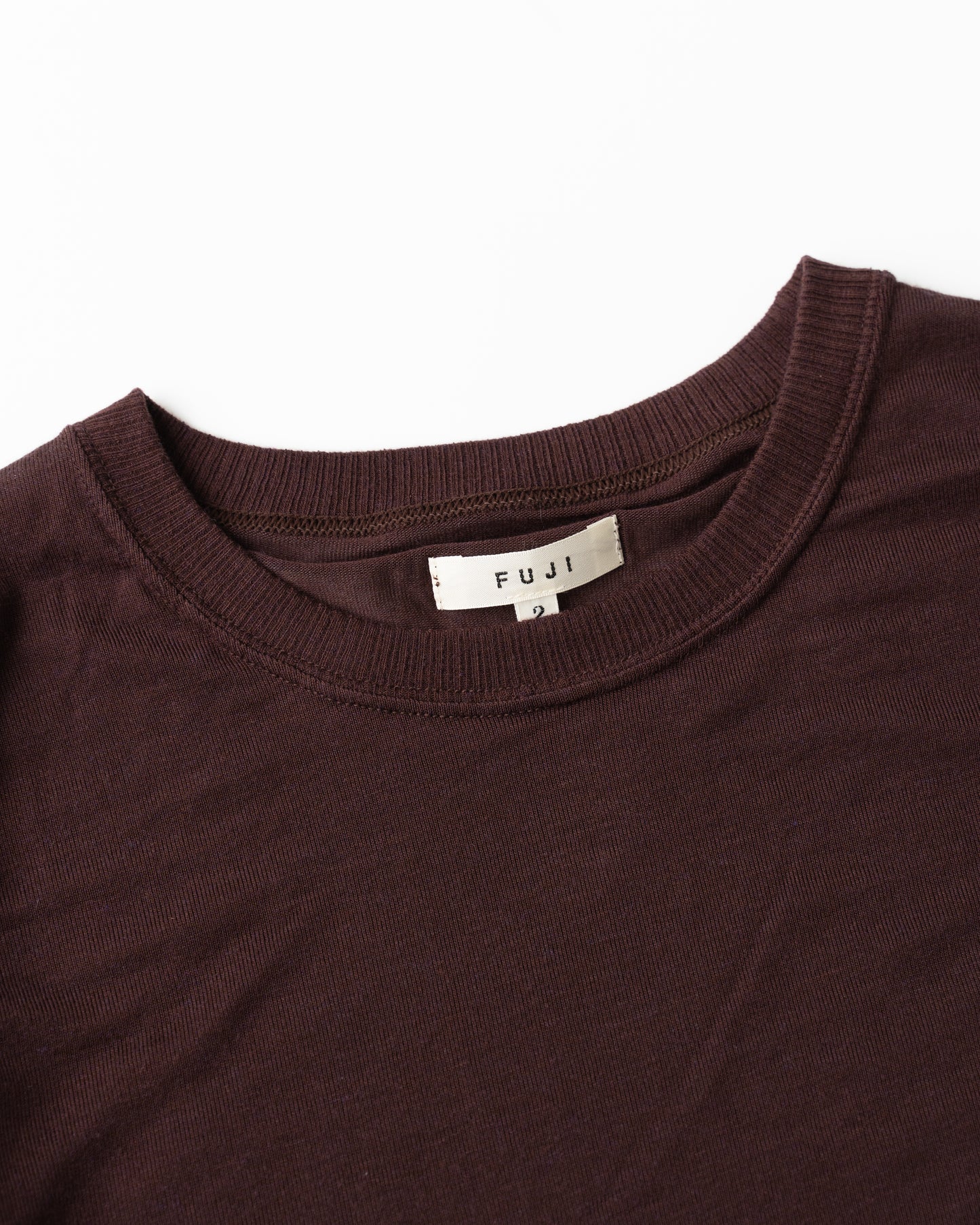 CASHMERE SILK L/S T-SHIRTS (FEMME) - BROWN