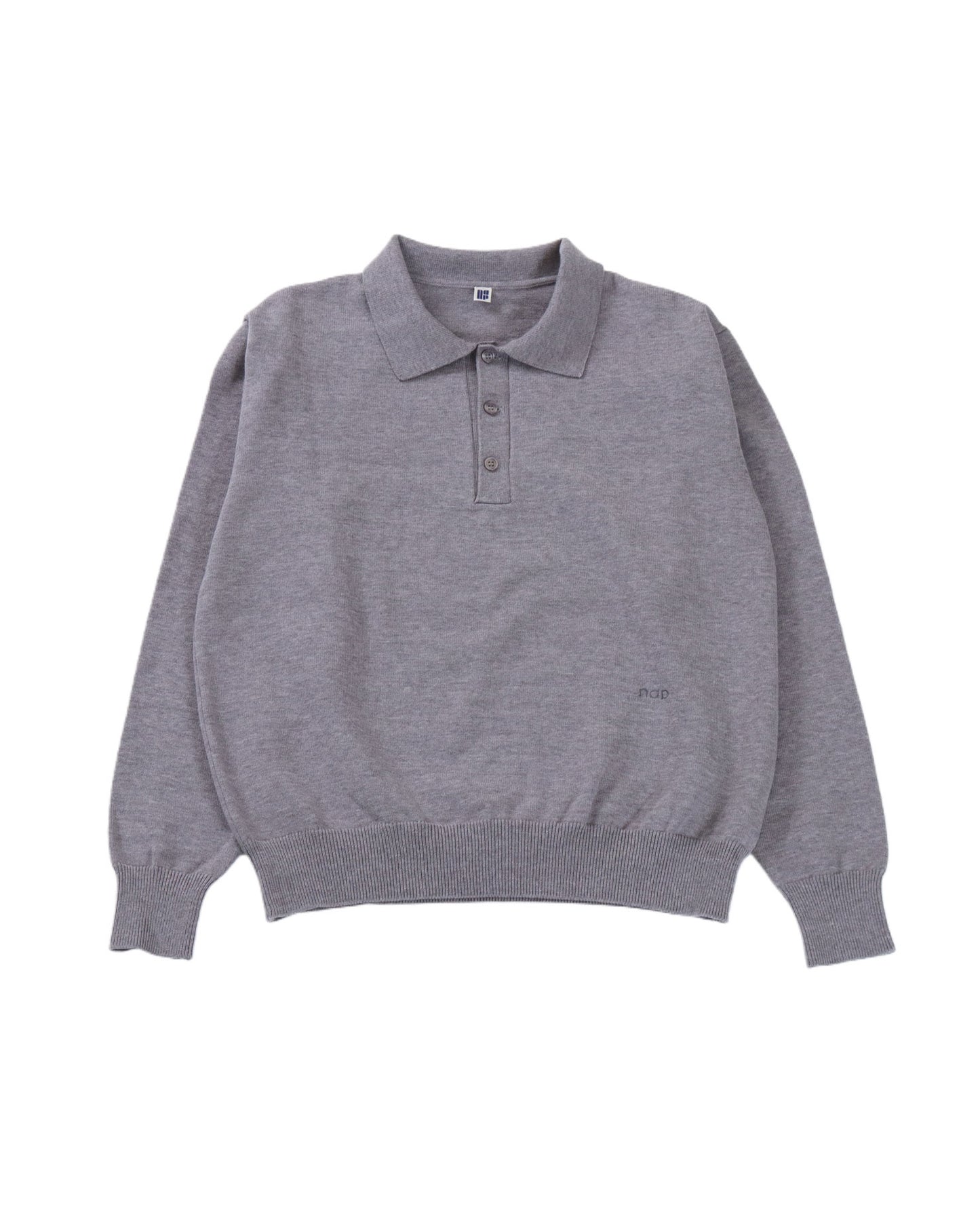 MUTED POLO KNIT - GRAY