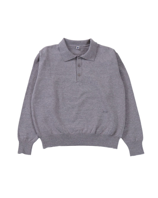 MUTED POLO KNIT - GRAY