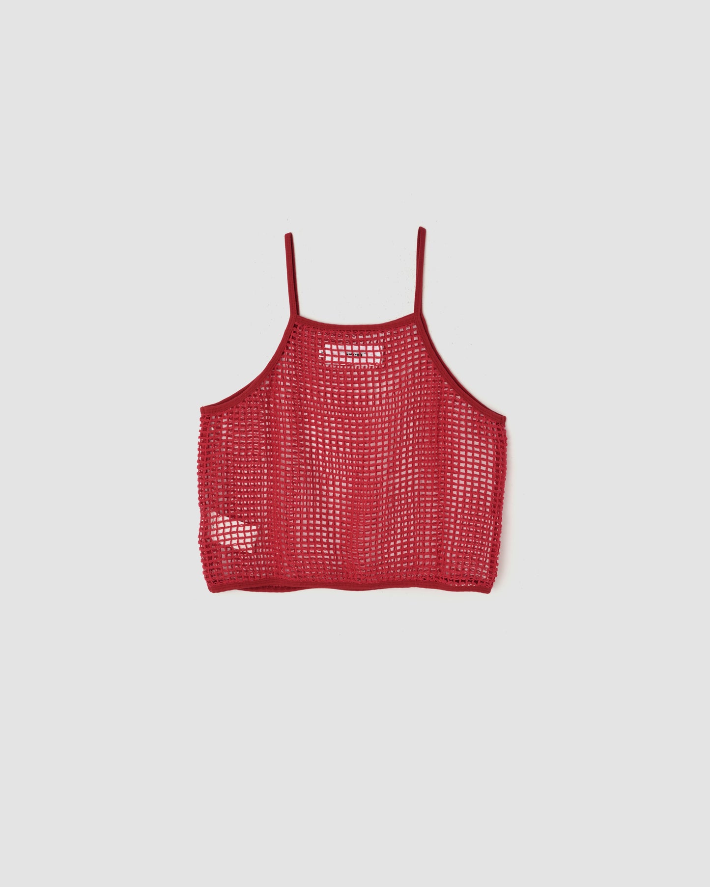 SQUARE MESH CAMISOLE - RED