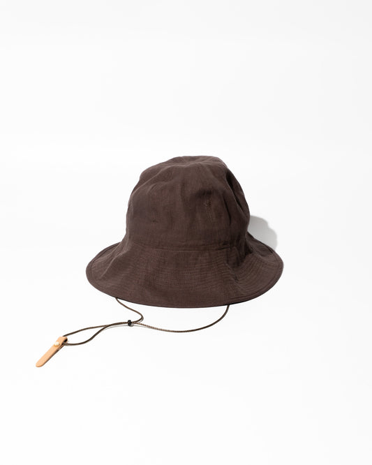 LINEN HAT MADE BY NINE TAILOR - BROWN