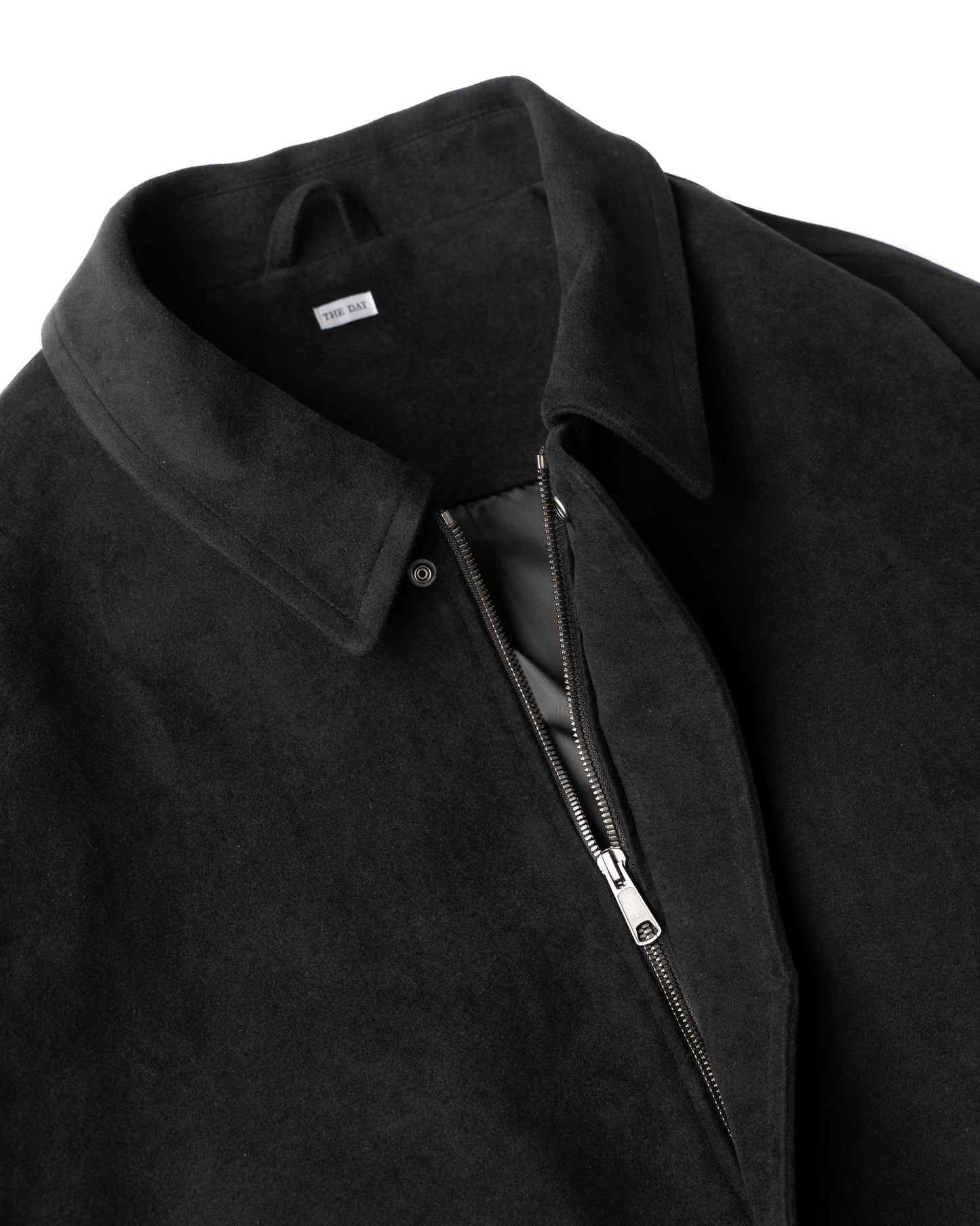 BRITISH MOLESKIN HARRINGTON JACKET - BLACK