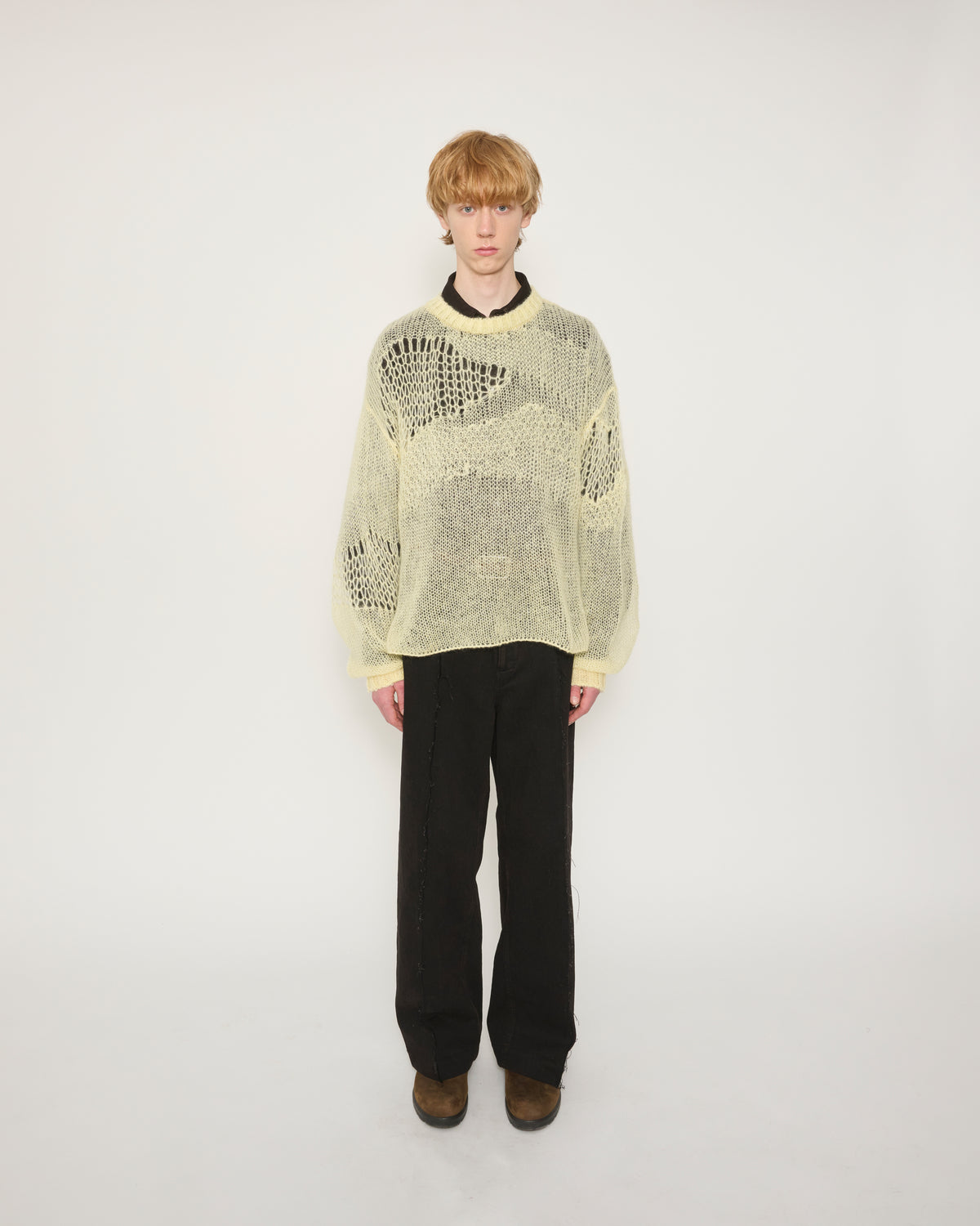 MOHAIR CREW NECK SWEATER - MINT