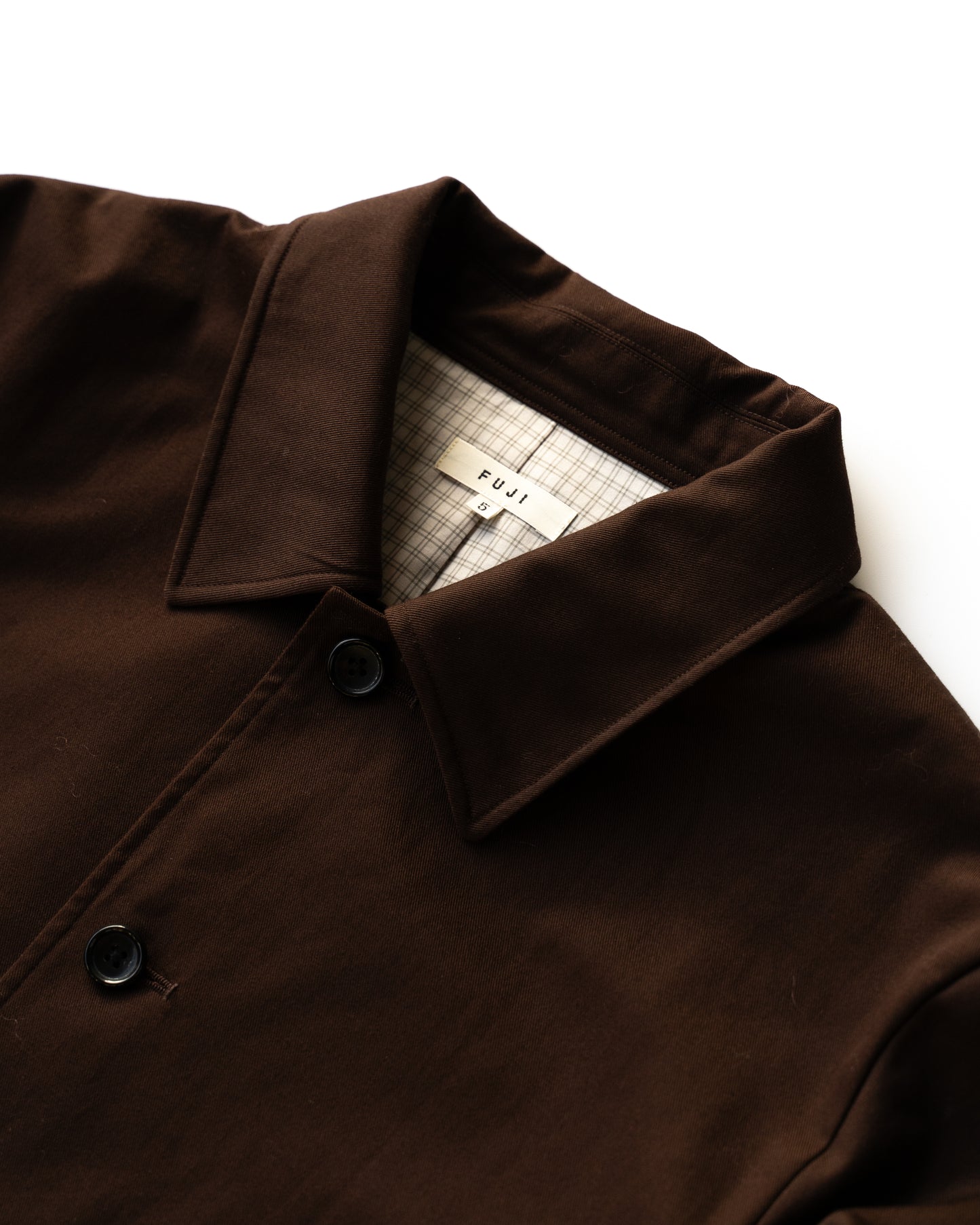 COTTON SHIRT JACKET - BROWN