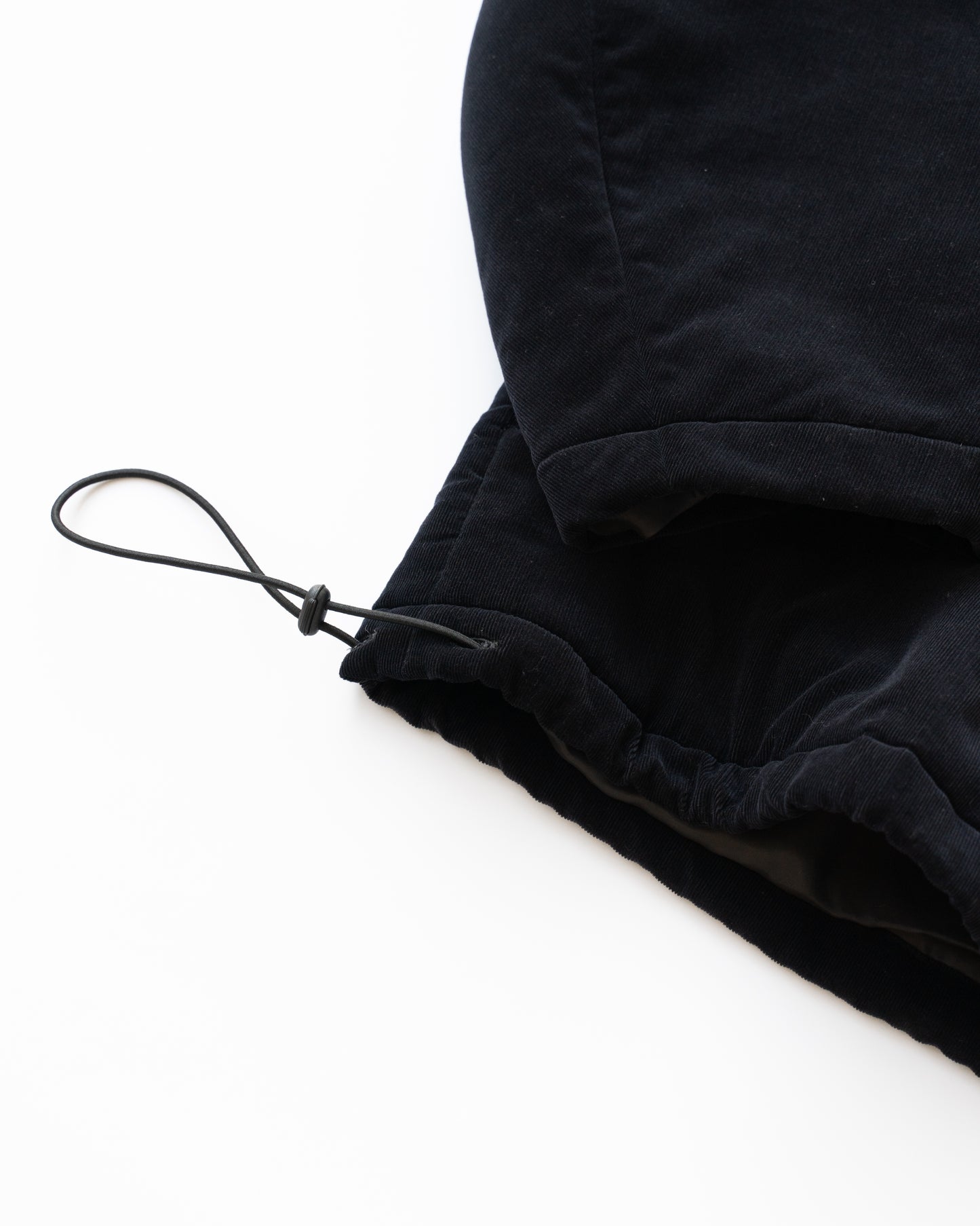 SOFT CORDUROY PADDED PULLOVER COAT - NAVY