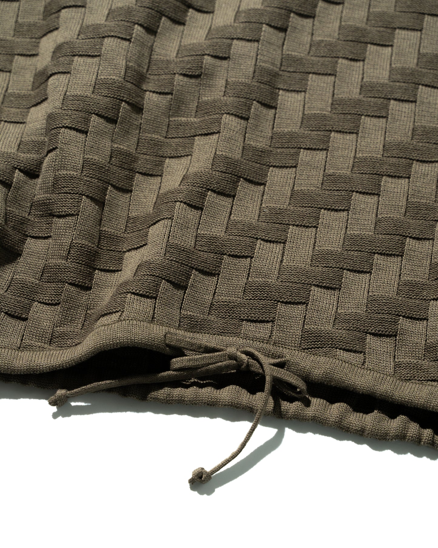 COTTON LINEN LINKS CHECK P/O - KHAKI