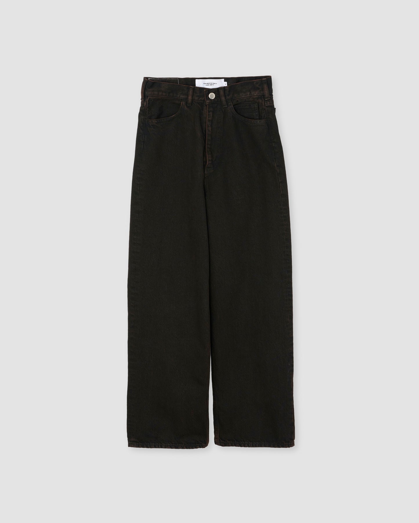 13oz DENIM 5 POCKET PANTS - BLACK BROWN