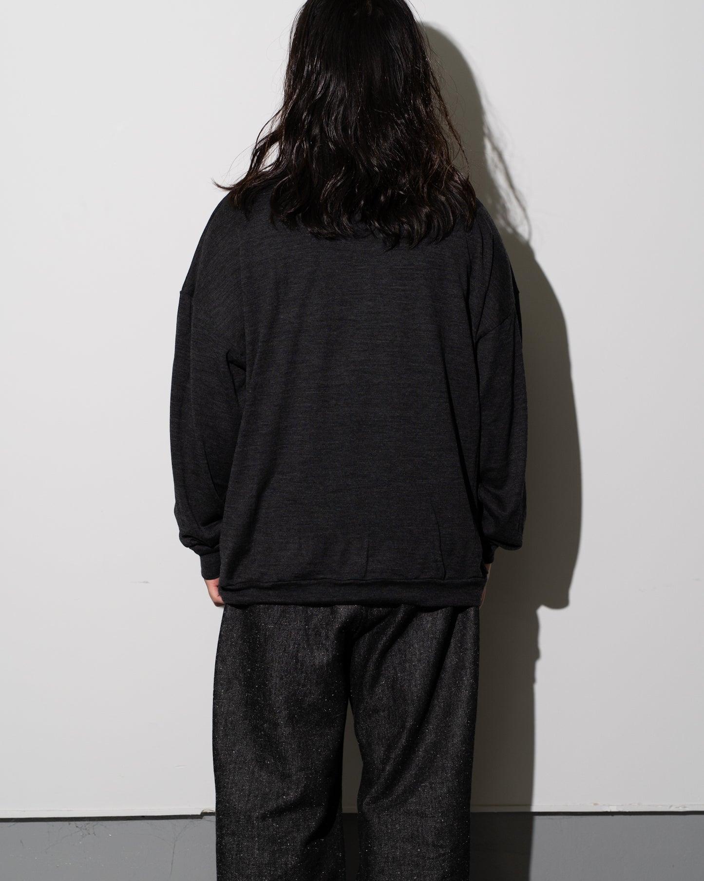 WOOL JERSEY PULLOVER - GRAY