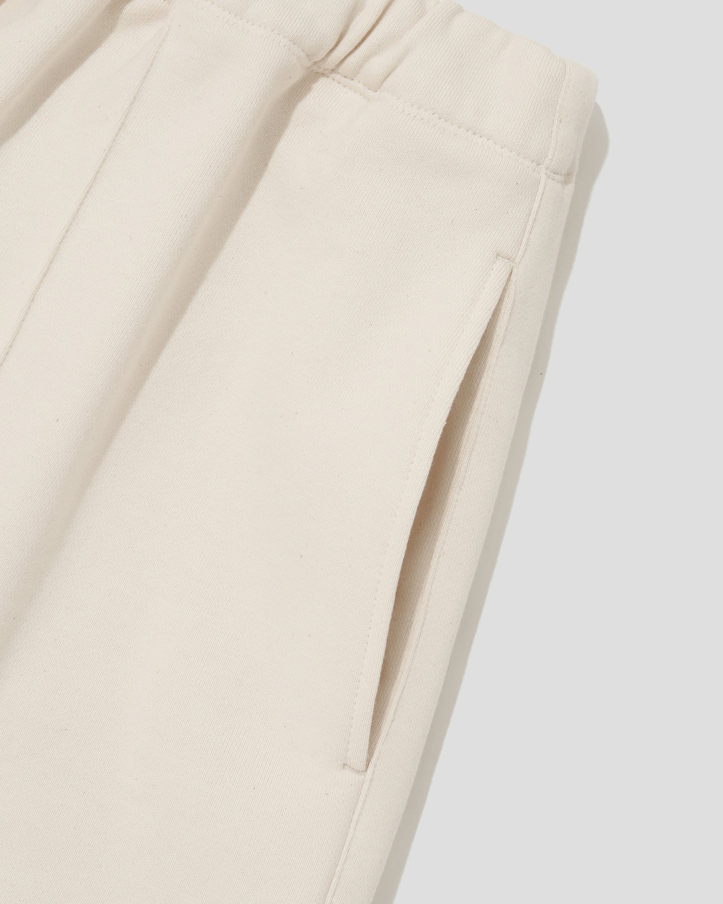 PINTUCK JERSEY WIDE PANTS - COSMIC LATTE