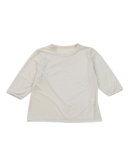 SOFT SHEER VELOUR TOP - OFFWHITE
