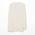 DEEP V WIDE KNIT - WHITE