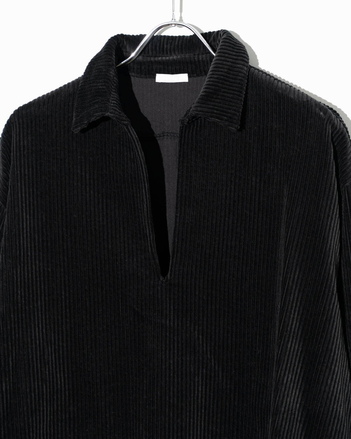 CORDUROY SKIPPER SHIRTS - BLACK