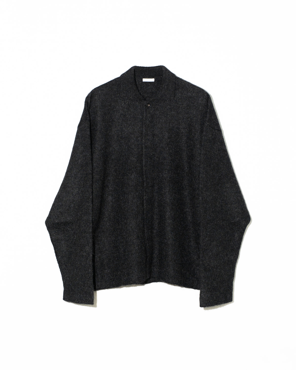 KID MOHAIR KNIT SHIRTS - BLACK