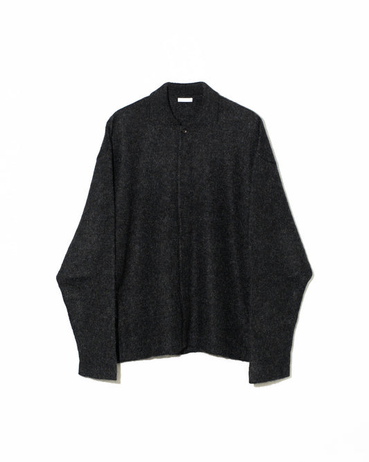 KID MOHAIR KNIT SHIRTS - BLACK
