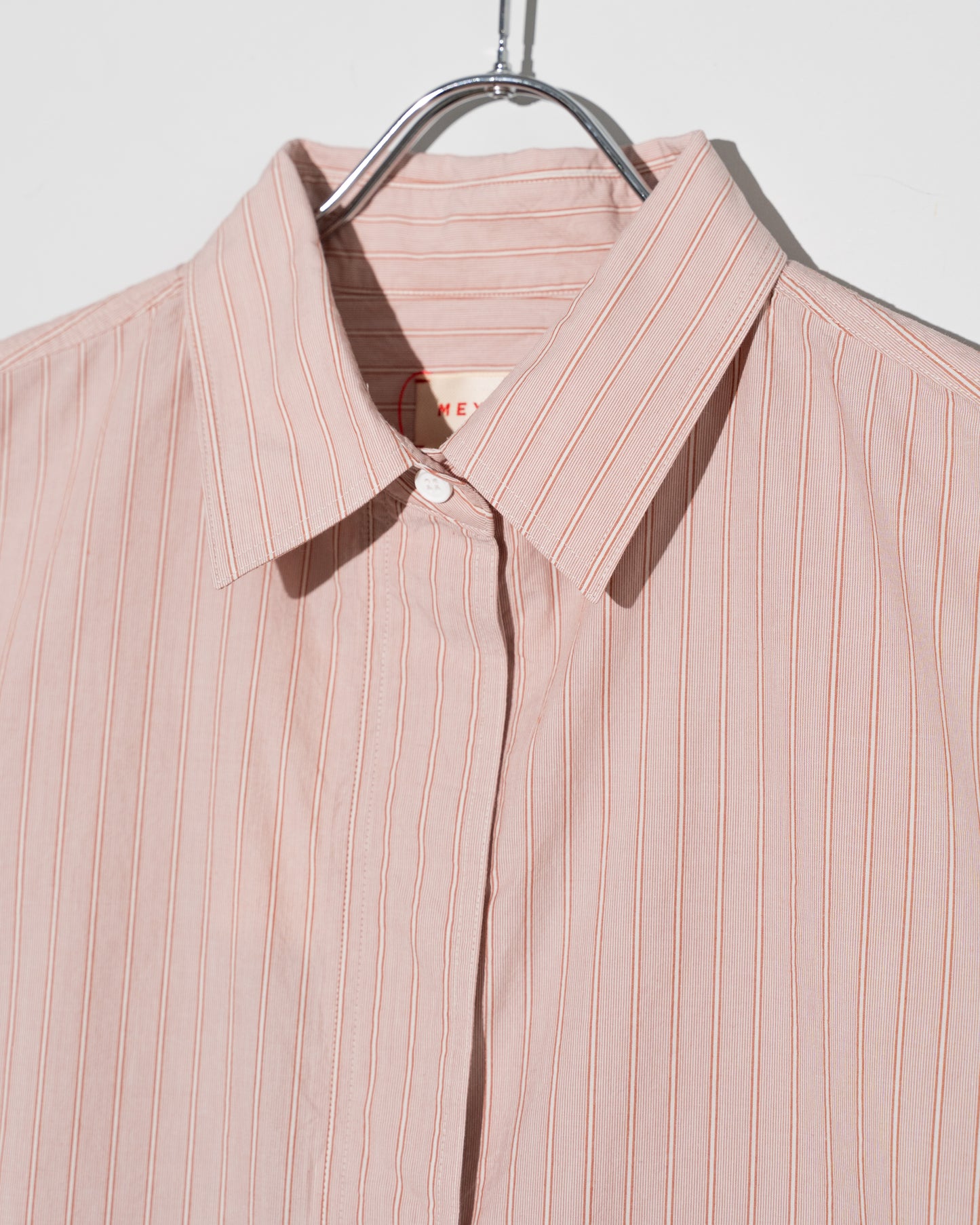 STRIPE BOW-TIE BLOUSE - RED